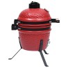 vidaXL Barbecue Affumicatore 2 in 1 Kamado in Ceramica 56 cm Rosso