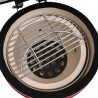 vidaXL Barbecue Affumicatore 2 in 1 Kamado in Ceramica 56 cm Rosso