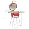 vidaXL Griglia Barbecue Kamado Affumicatore in Ceramica 76 cm