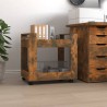 vidaXL Carrello Scrivania rovere fumo 60x45x60 cm Legno ingegnerizzato