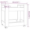 vidaXL Carrello Scrivania rovere fumo 60x45x60 cm Legno ingegnerizzato