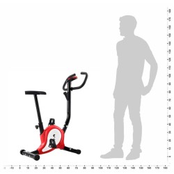 vidaXL Cyclette Ellittica con Cinghia di Resistenza Rossa