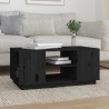 vidaXL Tavolino da Salotto Nero 90x49x40,5 cm Legno Massello di Pino