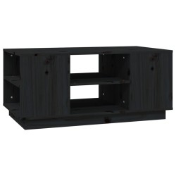 vidaXL Tavolino da Salotto Nero 90x49x40,5 cm Legno Massello di Pino