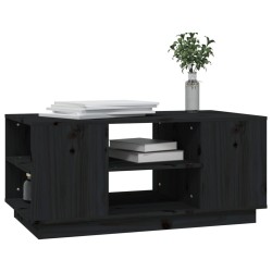 vidaXL Tavolino da Salotto Nero 90x49x40,5 cm Legno Massello di Pino