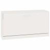 Panca Porta Scarpe Bianco Lucido 80x24x45 cm Legno ingegnerizzato