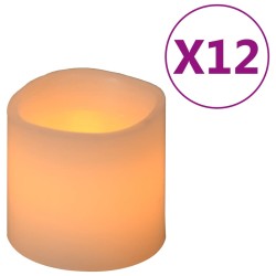 vidaXL Candele Elettriche a LED 12 pz Bianco Caldo