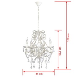 vidaXL Candelabro con 2800 Cristalli E14