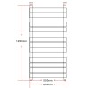 vidaXL Radiatore Portasciugamano Centrale Dritto 600 x 1200 mm