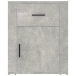 vidaXL Comodino Grigio Cemento 50x36x60 cm in Legno Ingegnerizzato