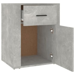 vidaXL Comodino Grigio Cemento 50x36x60 cm in Legno Ingegnerizzato