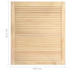 vidaXL Anta a Lamelle in Legno Massello di Pino 61,5x49,4 cm