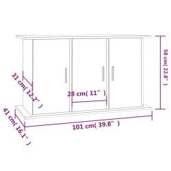 vidaXL Supporto Acquario 101x41x58 cm Legno ingegnerizzato Rovere Marrone