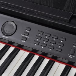 vidaXL Pianoforte Digitale con 88 Tasti e Pedali in Melamina Nera  