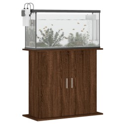 vidaXL Supporto Acquario 81x36x73 cm Legno ingegnerizzato Rovere Marrone