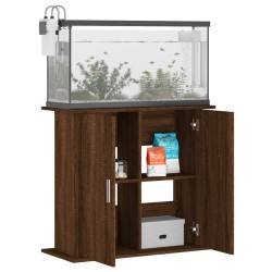 vidaXL Supporto Acquario 81x36x73 cm Legno ingegnerizzato Rovere Marrone