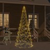 vidaXL Albero di Natale Pennone Bianco Caldo 500 LED 300 cm