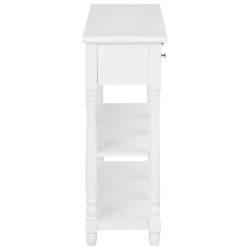 vidaXL Tavolo Consolle Bianco 110x30x76 cm in Legno ingegnerizzato