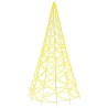 vidaXL Albero di Natale Pennone Bianco Caldo 500 LED 300 cm