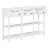 vidaXL Tavolo Consolle Bianco 110x30x76 cm in Legno ingegnerizzato