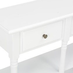 vidaXL Tavolo Consolle Bianco 110x30x76 cm in Legno ingegnerizzato