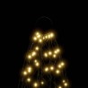 vidaXL Albero di Natale Pennone Bianco Caldo 500 LED 300 cm