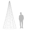 vidaXL Albero di Natale Pennone Bianco Caldo 500 LED 300 cm