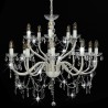 vidaXL Candelabro a 2 Livelli Bianco 15 Lampadine E14