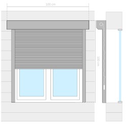 vidaXL Tapparella Avvolgibile in Alluminio 100x100 cm Antracite