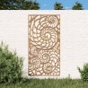 vidaXL Decorazione Muro da Giardino 105x55cm Conchiglia Acciaio Corten