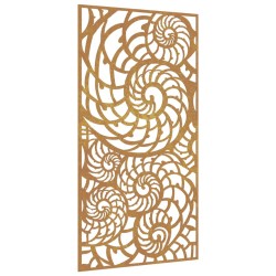 vidaXL Decorazione Muro da Giardino 105x55cm Conchiglia Acciaio Corten