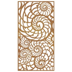 vidaXL Decorazione Muro da Giardino 105x55cm Conchiglia Acciaio Corten