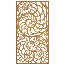 vidaXL Decorazione Muro da Giardino 105x55cm Conchiglia Acciaio Corten