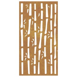 vidaXL Decorazione Muro da Giardino 105x55 cm Bambù in Acciaio Corten