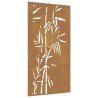 vidaXL Decorazione Muro da Giardino 105x55 cm Bambù in Acciaio Corten