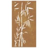 vidaXL Decorazione Muro da Giardino 105x55 cm Bambù in Acciaio Corten