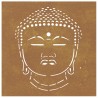 vidaXL Decorazione Muro Giardino 55x55 cm Testa Buddha Acciaio Corten