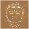 vidaXL Decorazione Muro Giardino 55x55 cm Testa Buddha Acciaio Corten