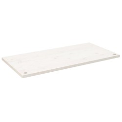 vidaXL Piano Scrivania Bianco 110x60x2,5 cm in Legno Massello di Pino