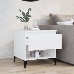 vidaXL Tavolino Bianco 50x46x50 cm in Legno Ingegnerizzato