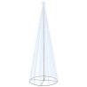 vidaXL Albero di Natale a Cono Bianco Freddo 732 LED 160x500 cm