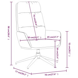 vidaXL Poltrona Relax Crema in Tessuto