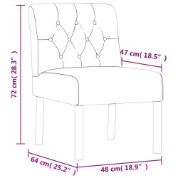 vidaXL Sedia Pantofola Tessuto Lino Design Bottoni