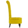 vidaXL Sedia con Schienale Alto Design con Bottoni in Velluto Giallo