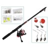 HI Set Attrezzi da Pesca con Canna Telescopica 70 pz Nero