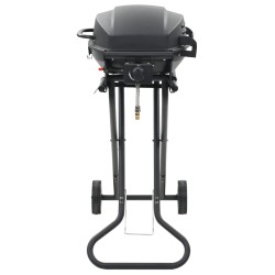 vidaXL Barbecue e Griglia a Gas Portatile con Fornello Nero