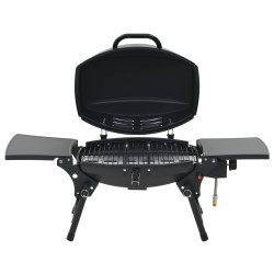 vidaXL Barbecue e Griglia a Gas Portatile con Fornello Nero