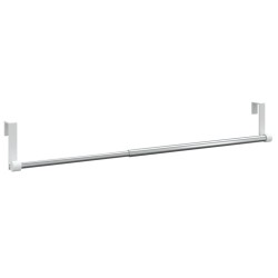 vidaXL Binari per Tende 2 pz Bianco e Argento 40-60 cm Alluminio