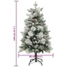 Albero di Natale Innevato con LED e Pigne 120 cm in PVC e PE