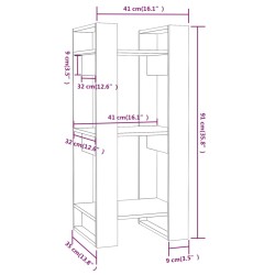 vidaXL Libreria/Divisorio 41x35x91 cm in Legno Massello di Pino